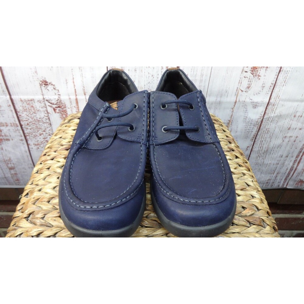 Hotter Sneakers Men 10M  Fashion Shoes Blue Leather Lace Up Comfort Casual